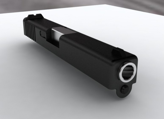 Glock 22 3D, závěr
Model G22, první fáze - závěr
